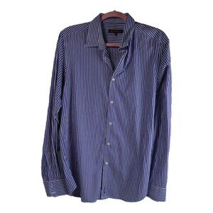 Ben Sherman Blue Pin Stripe Long Sleeved Shirt XL